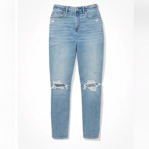 AE Stretch Ripped Curvy Mom Jeans